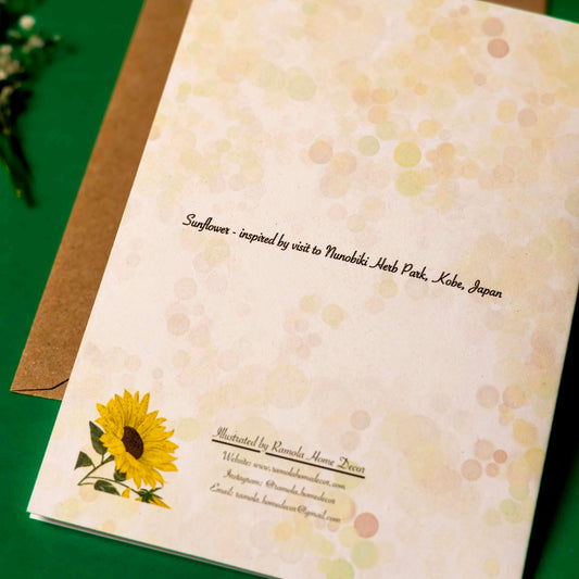 Yellow sunflower card