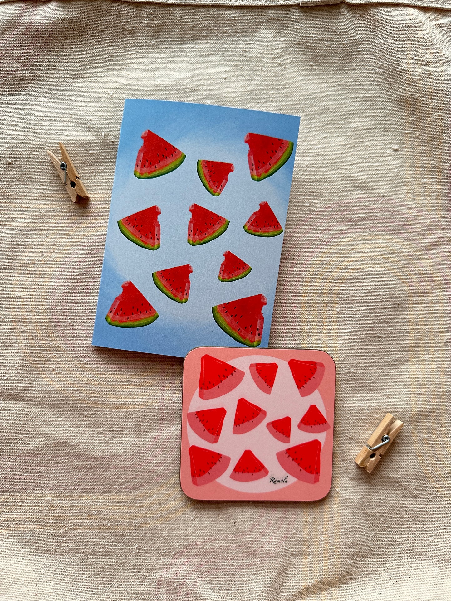 Card with Watermelons
