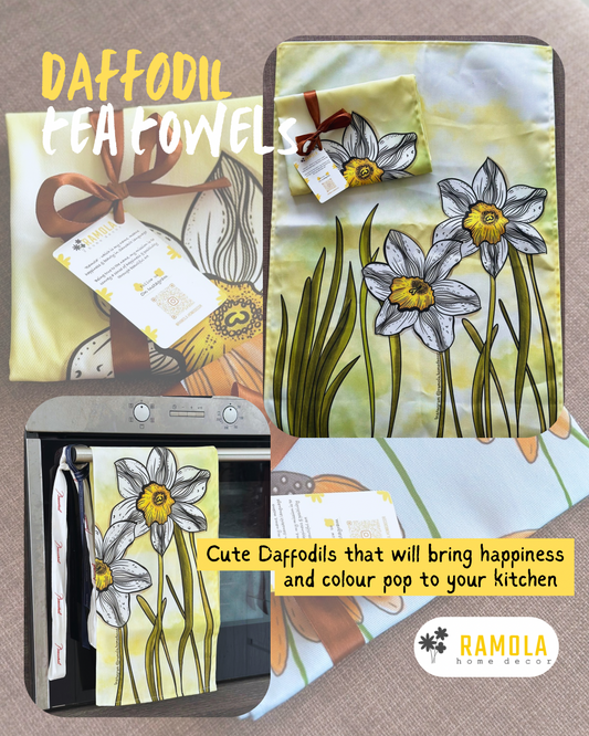Daffodil tea towel