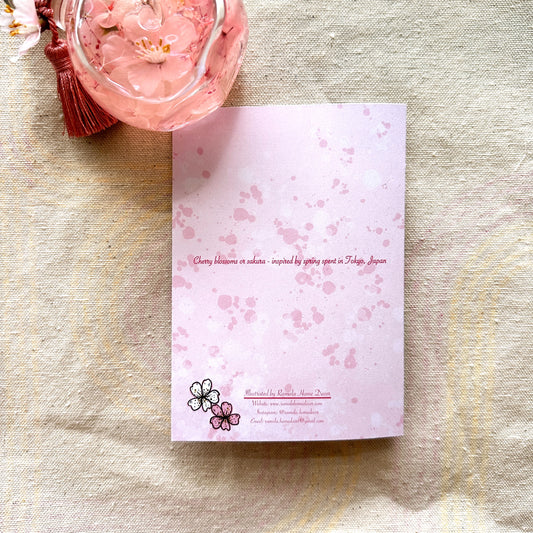 Card with Japanese Cherry Blossoms (Sakura 桜)