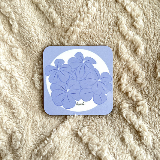 Lavender floral coaster: Single