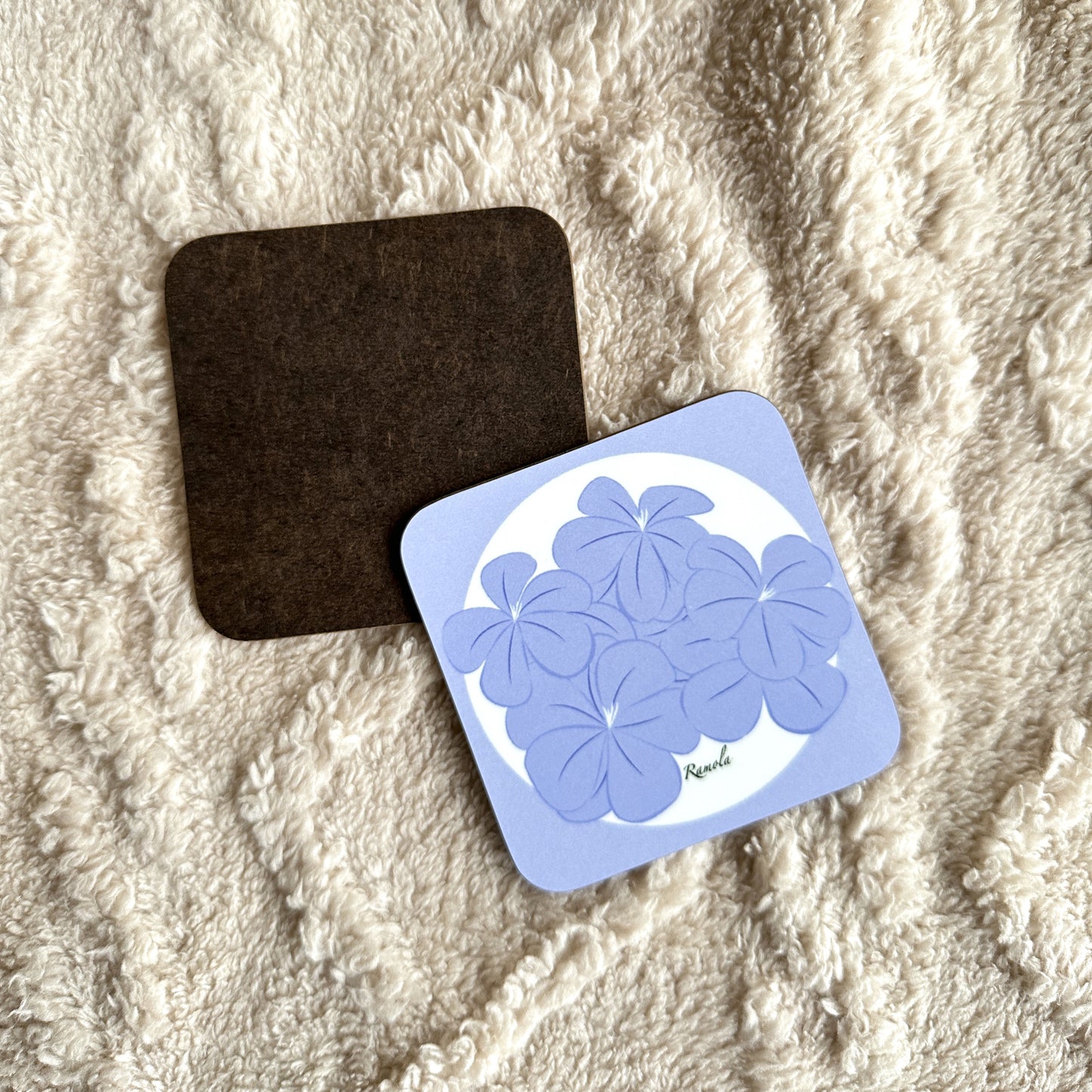 Lavender floral coaster: Single