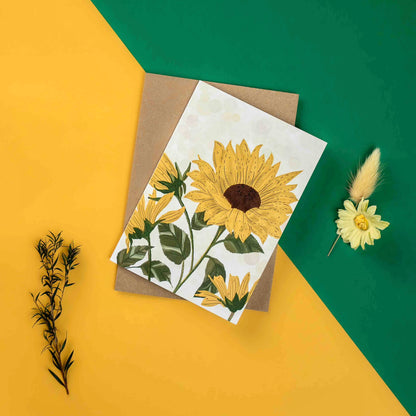 Card with Sunflowers