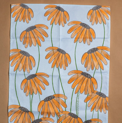 Orange tea towel
