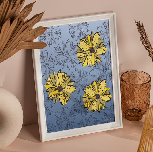 Summer Party art print on 100% recycled paper