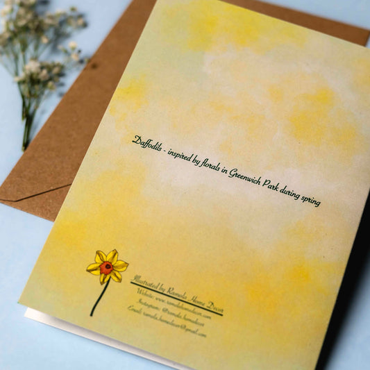 Birthday card with Daffodils