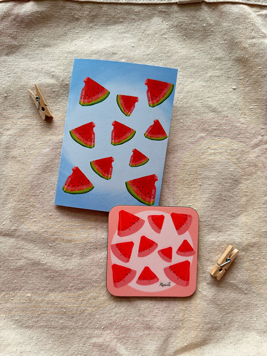 Card with Watermelons