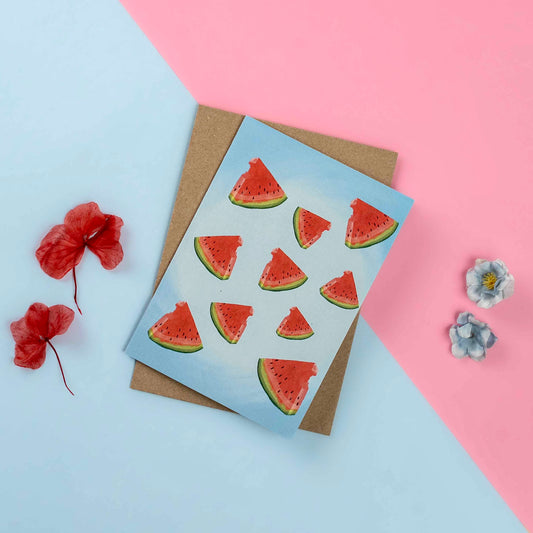 Card with Watermelons