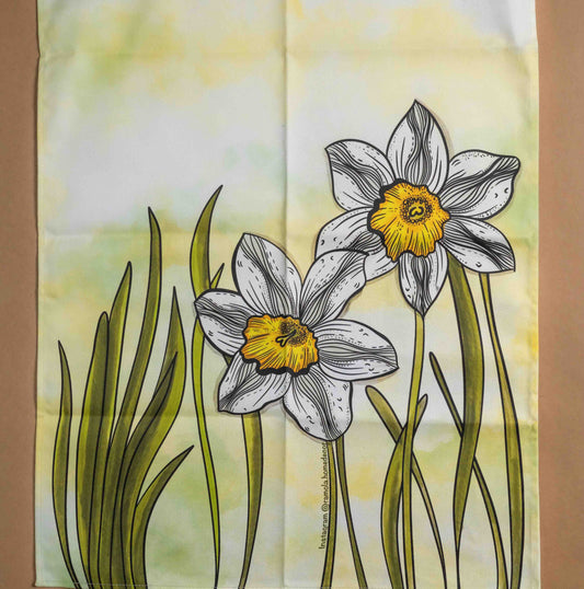 Daffodil tea towel