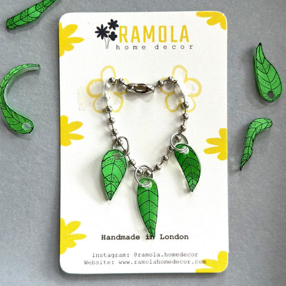 Leaf charm - handmade