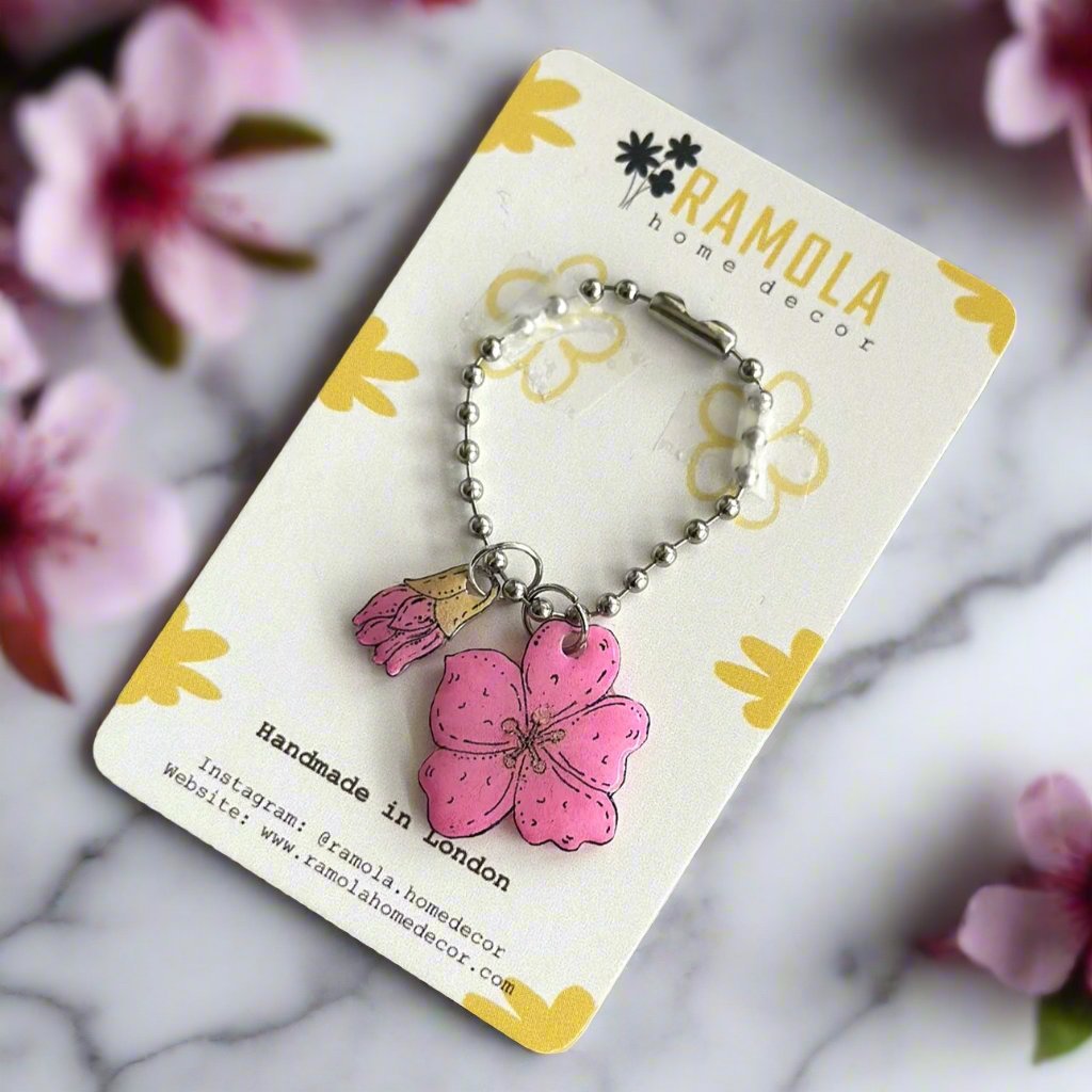 Cherry blossom charm - handmade