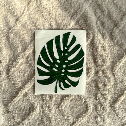 Monstera leaf sticker: Large