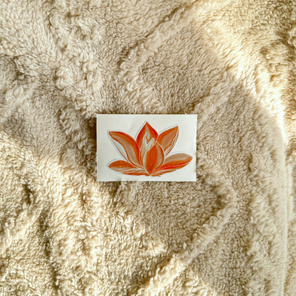 Orange flower sticker: Small