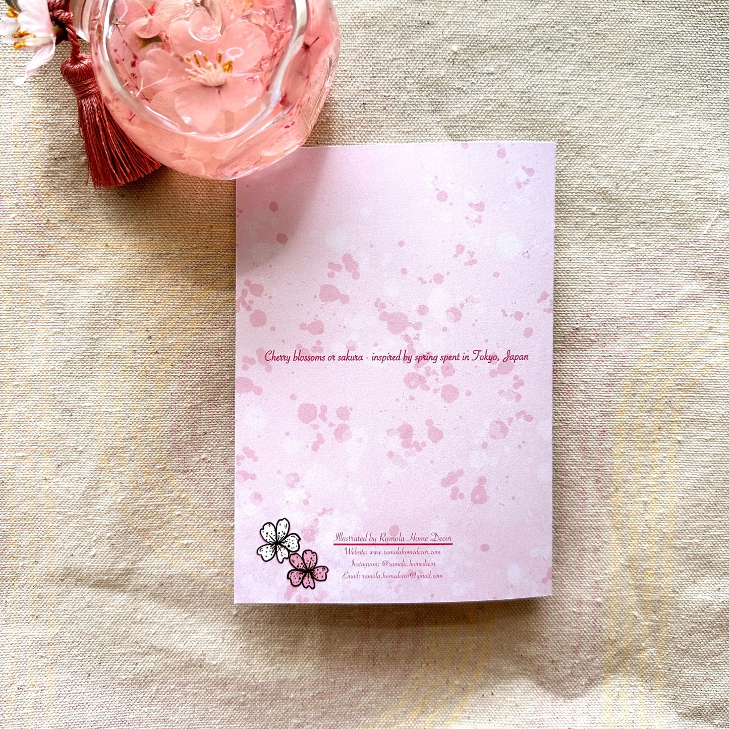 Card with Japanese Cherry Blossoms (Sakura 桜)