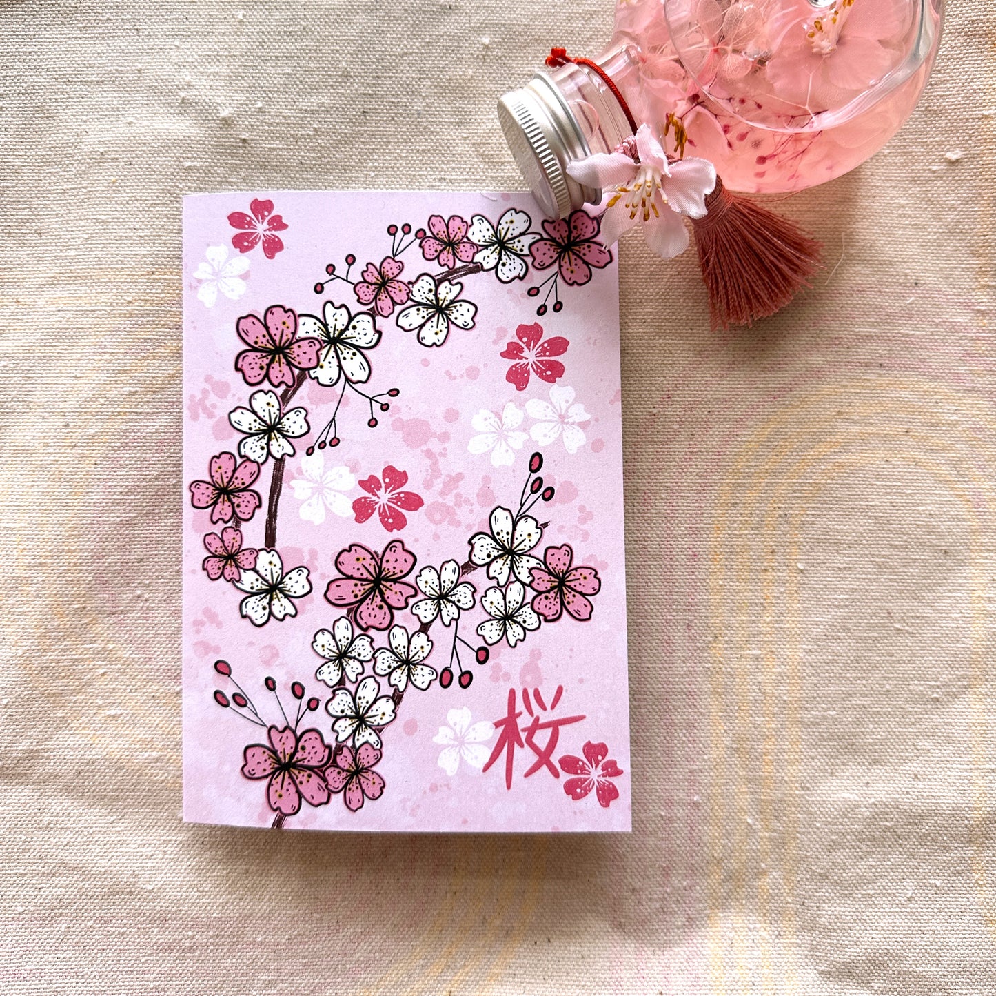 Card with Japanese Cherry Blossoms (Sakura 桜)