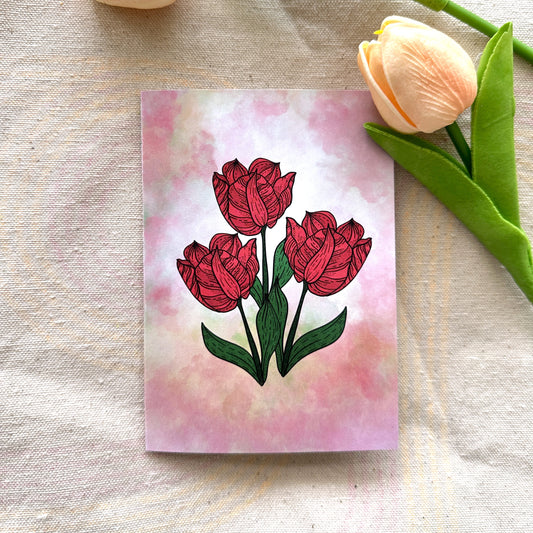 Card with Tulips