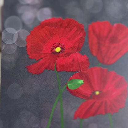 Poppy art print on 100% recycled paper