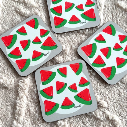 Watermelon coasters: Set of 4