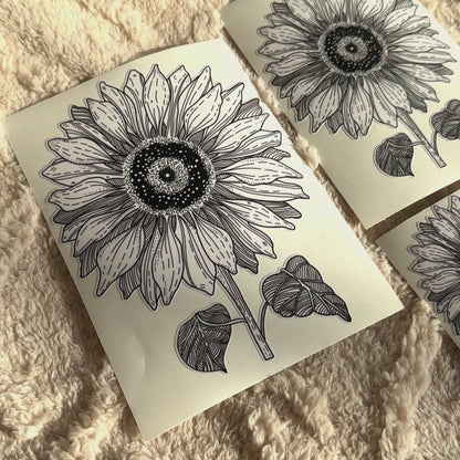 Sunflower stickers: Set of 3