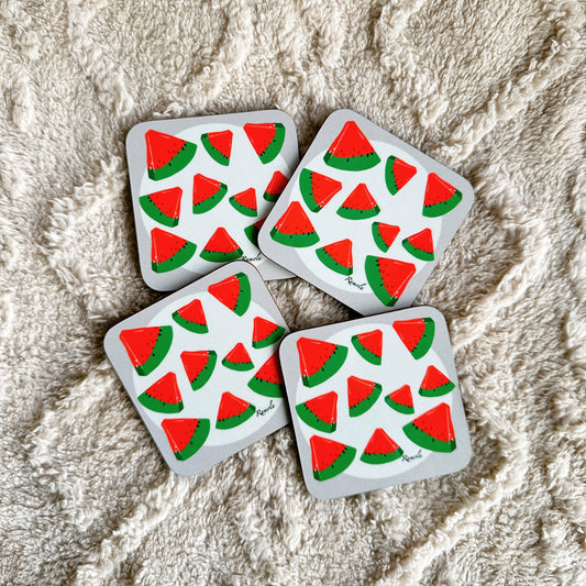 Watermelon coasters: Set of 4