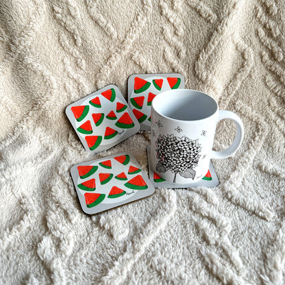 Watermelon coasters: Set of 4