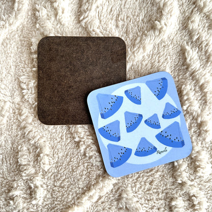 Blue watermelom coaster: Single