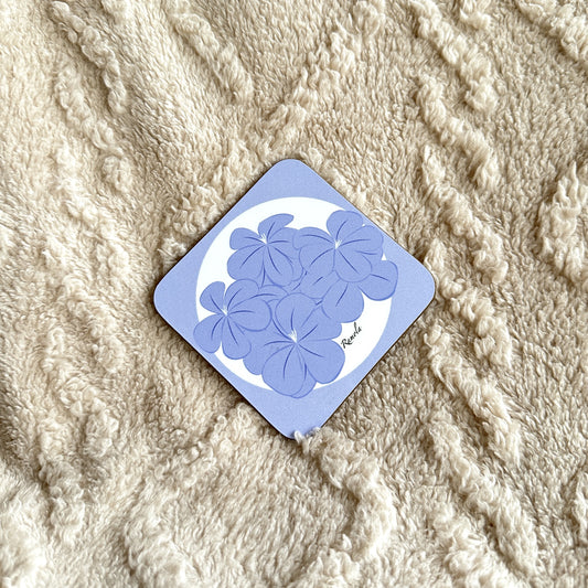 Lavender floral coaster: Single